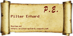 Pilter Erhard névjegykártya
