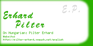 erhard pilter business card